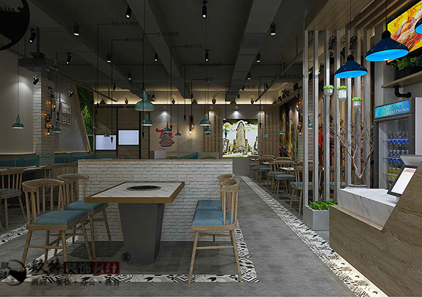 銀川韓式烤肉店設(shè)計效果圖|镹臻設(shè)計