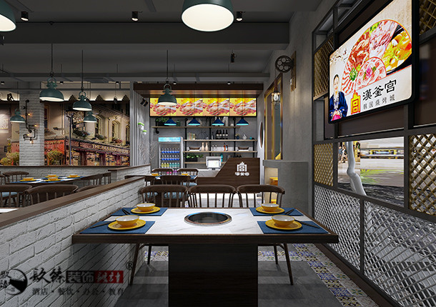 銀川韓式烤肉店設(shè)計效果圖|镹臻設(shè)計